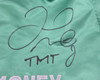 Floyd Mayweather Jr. Autographed Green Boxing Trunks "TMT" Beckett BAS Stock #159663