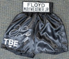 Floyd Mayweather Jr. Autographed Black Boxing Trunks Beckett BAS Stock #159668