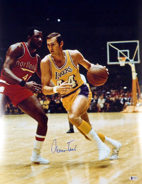 Jerry West Autographed 16x20 Photo Los Angeles Lakers Beckett BAS Stock #177525