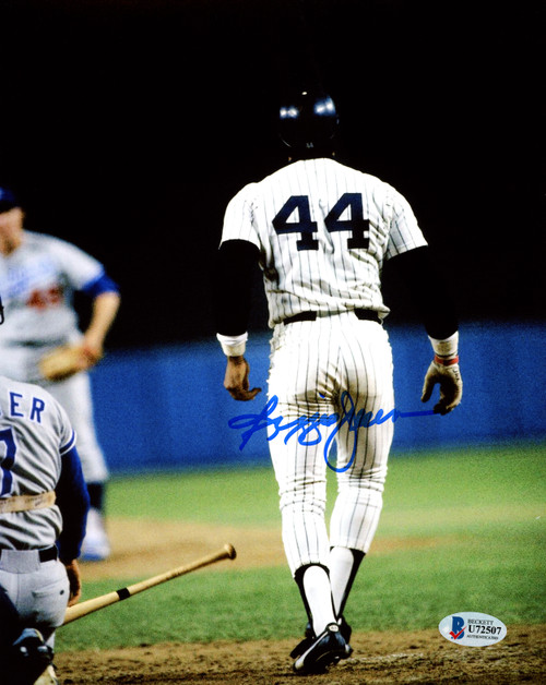 Reggie Jackson Autographed 8x10 Photo New York Yankees 1977 World Series 3rd Home Run Beckett BAS Stock #177596