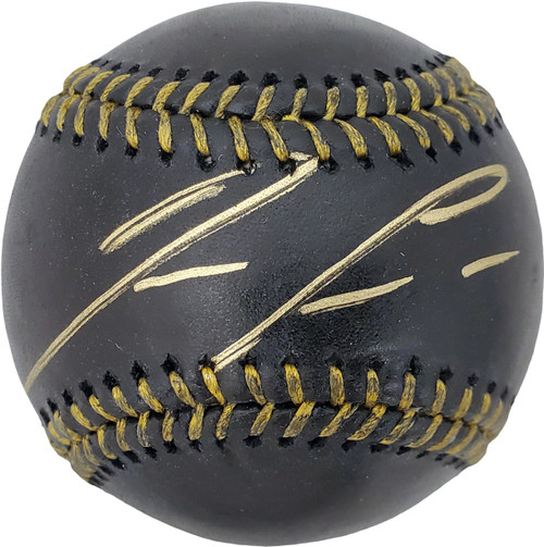 Ronald Acuna Jr. Autographed Official Black MLB Baseball Atlanta Braves Beckett BAS Stock #178982