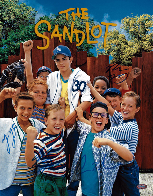 The Sandlot Autographed 11x14 Photo With 4 Signatures MCS Holo Stock #179839