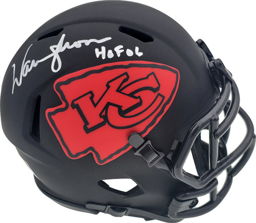 Warren Moon Autographed Eclipse Black Kansas City Chiefs Speed Mini Helmet "HOF 06" MCS Holo Stock #185812