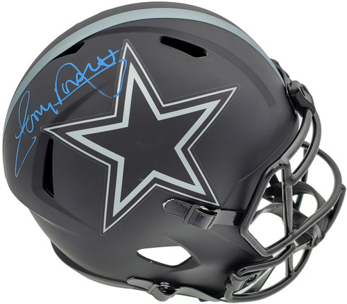 Tony Dorsett Autographed Eclipse Black Dallas Cowboys Full Size Speed Replica Helmet Beckett BAS Stock #185836