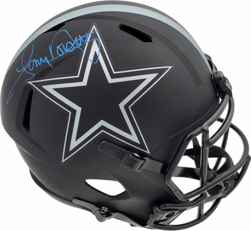 Tony Dorsett Autographed Eclipse Black Dallas Cowboys Full Size Speed Replica Helmet Beckett BAS Stock #185837