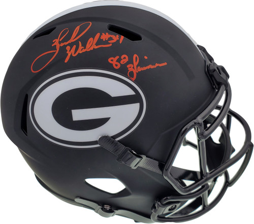 Herschel Walker Autographed Georgia Bulldogs Eclipse Black Full Size Speed Replica Helmet "82 Heisman" Beckett BAS Stock #185884