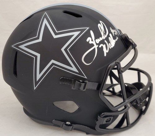 Herschel Walker Autographed Dallas Cowboys Eclipse Black Full Size Speed Replica Helmet Beckett BAS Stock #185885