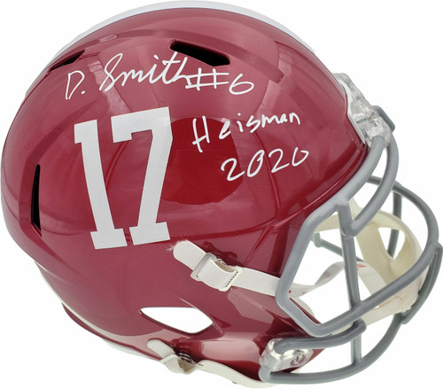 Devonta Smith Autographed Alabama Crimson Tide Full Size Speed Replica Helmet "Heisman 2020" Beckett BAS Stock #189555