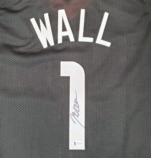 Houston Rockets John Wall Autographed Black Jersey Beckett BAS Stock #189808