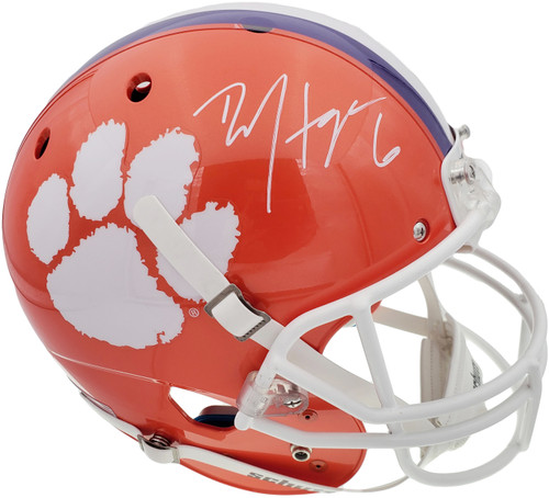 DeAndre Hopkins Autographed Clemson Tigers Orange Schutt Full Size Replica Helmet Beckett BAS Stock #191107