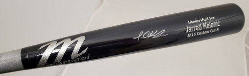 Jarred Kelenic Autographed Black Marucci Game Model Bat Seattle Mariners Beckett BAS Stock #191544
