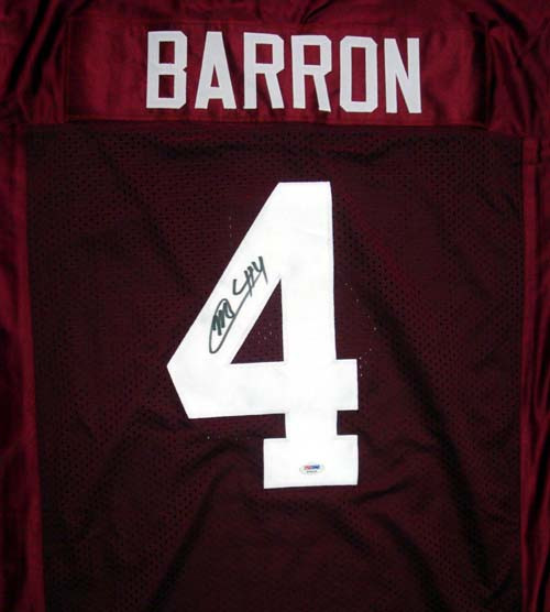 Alabama Crimson Tide Mark Barron Autographed Red Jersey PSA/DNA RookieGraph Stock #29382