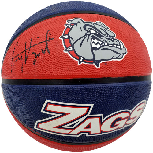 Corey Kispert Autographed Gonzaga Bulldogs Logo Rubber Basketball MCS Holo Stock #194800