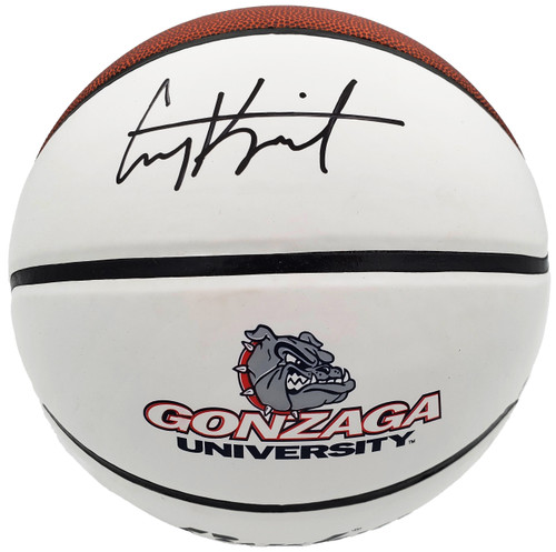 Corey Kispert Autographed Gonzaga Bulldogs White Logo Basketball MCS Holo Stock #194801