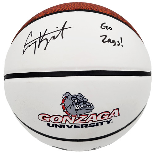 Corey Kispert Autographed Gonzaga Bulldogs White Logo Basketball "Go Zags!" MCS Holo Stock #194802