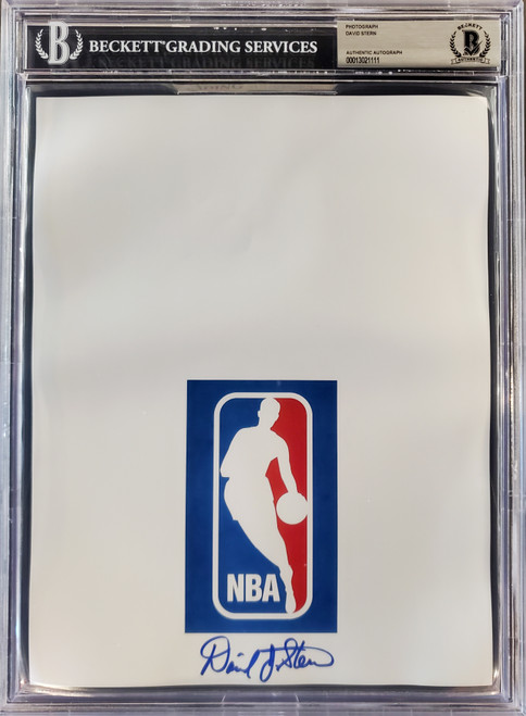 David Stern Autographed 8.5x11 Photo Sheet NBA Commissioner Beckett BAS Stock #196051