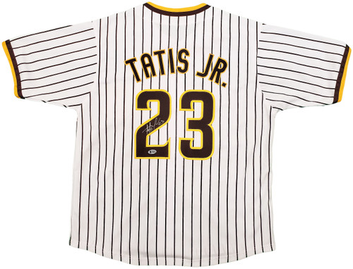 San Diego Padres Fernando Tatis Jr. Autographed White Jersey Beckett BAS Stock #196981