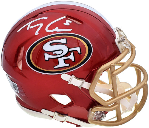 Trey Lance Autographed San Francisco 49ers Flash Red Speed Mini Helmet Beckett BAS QR Stock #197093