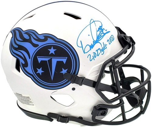 Derrick Henry Autographed Tennessee Titans Lunar Eclipse White Full Size Authentic Speed Helmet "2027 Yds-2020" Beckett BAS QR Stock #197129