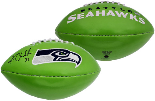 Kam Chancellor Autographed Seattle Seahawks Green Logo Football MCS Holo Stock #197190