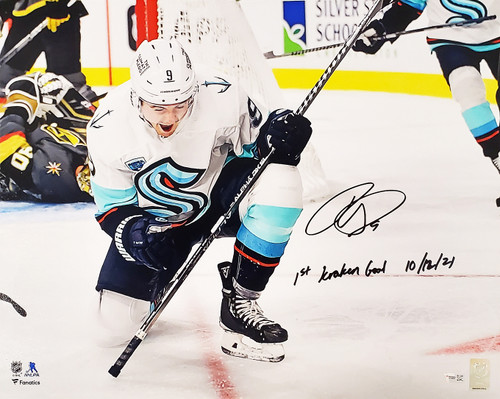 Ryan Donato Autographed 16x20 Photo Seattle Kraken "1st Kraken Goal 10/12/21" Fanatics Holo Stock #200314