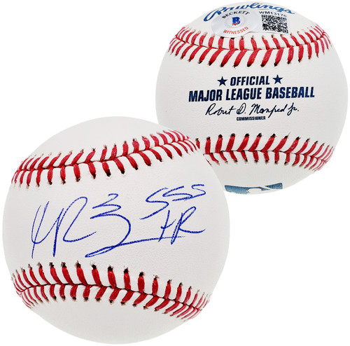 Manny Ramirez Autographed Official MLB Baseball Boston Red Sox "555 HR" Beckett BAS QR Stock #200882