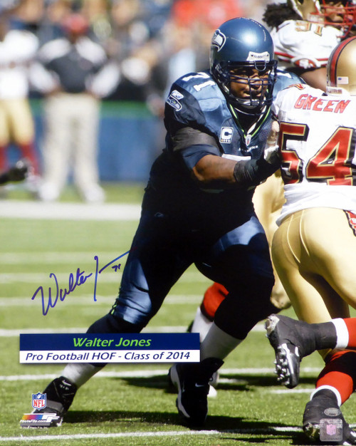 Walter Jones Autographed 16x20 Photo Seattle Seahawks MCS Holo Stock #72811