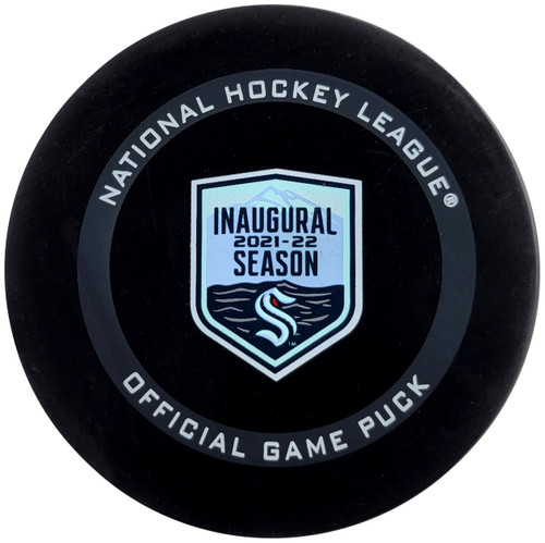 Seattle Kraken Unsigned Official Inaugural Season NHL Logo Hockey Puck Stock #201662