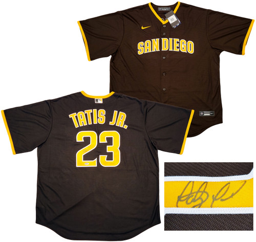 San Diego Padres Fernando Tatis Jr. Autographed Brown Nike Jersey Size XXL Beckett BAS Stock #201914