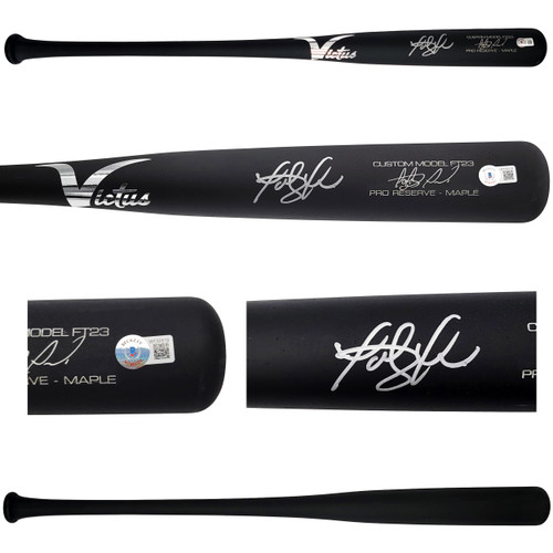 Fernando Tatis Jr. Autographed Matte Black Victus Game Model Bat San Diego Padres Beckett BAS QR Stock #201950