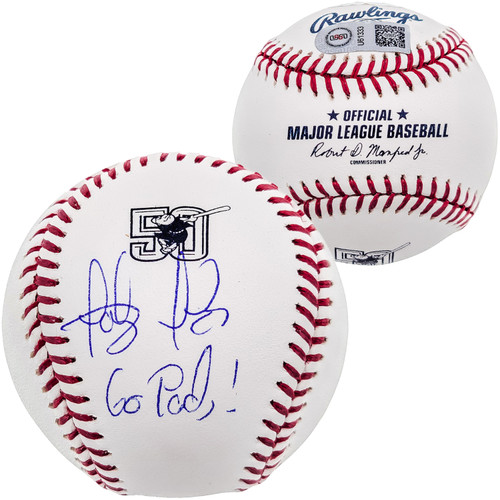Fernando Tatis Jr. Autographed Official MLB 50th Anniversary Logo Baseball San Diego Padres "Go Pods!" JSA Stock #202018