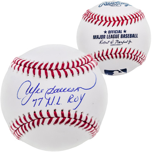 Andre Dawson Autographed Official MLB Baseball Montreal Expos "77 NL ROY" Beckett BAS QR Stock #202049