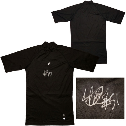 Ichiro Suzuki Autographed Black Asics Game Used Undershirt Seattle Mariners "#51" IS Holo Stock #202119