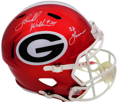 Herschel Walker Autographed Georgia Bulldogs Flash Red Full Size Replica Speed Helmet "82 Heisman" Beckett BAS QR Stock #202154