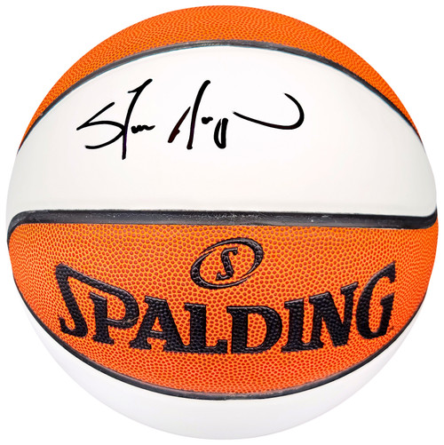 Shawn Kemp Autographed Official Spalding White Logo Basketball Seattle Supersonics MCS Holo Stock #202384