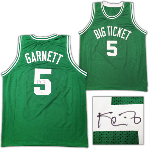 Boston Celtics Kevin Garnett Autographed Green Jersey Beckett BAS QR Stock #203548