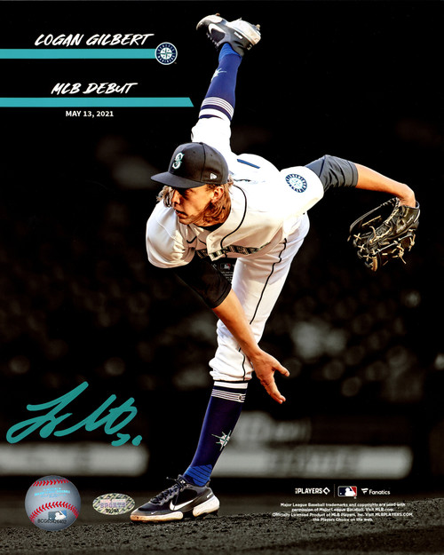 Logan Gilbert Autographed 8x10 Photo Seattle Mariners MLB Debut MCS Holo Stock #205608