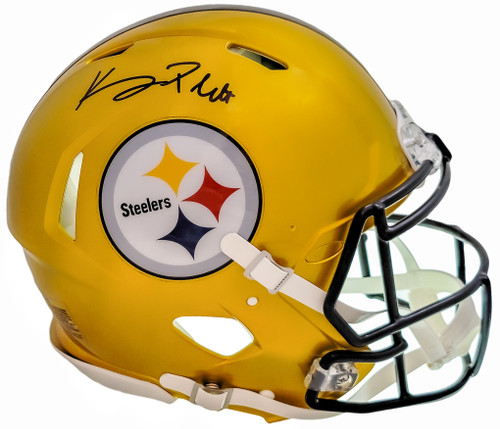 Kenny Pickett Autographed Pittsburgh Steelers Flash Yellow Full Size Authentic Speed Helmet Beckett BAS QR Stock #205924