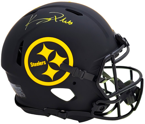 Kenny Pickett Autographed Pittsburgh Steelers Eclipse Black Full Size Authentic Speed Helmet Beckett BAS Witness Stock #207231