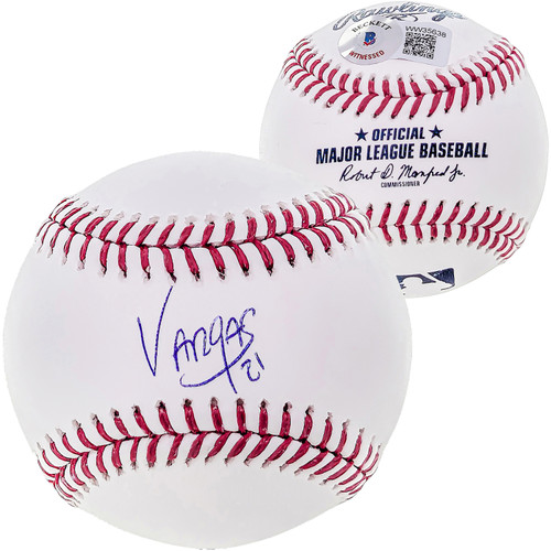 Miguel Vargas Autographed Official MLB Baseball Los Angeles Dodgers Beckett BAS Witness Stock #207564