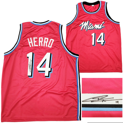 Miami Heat Tyler Herro Autographed Pink Jersey JSA Stock #207952