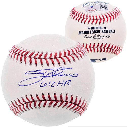 Jim Thome Autographed Official MLB Baseball Cleveland Indians "612 HR" Beckett BAS Witness Stock #207968