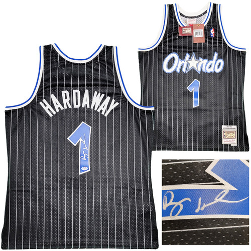 Orlando Magic Anfernee Penny Hardaway Autographed Black Authentic Mitchell & Ness 1994-95 Hardwood Classic Swingman Jersey Size L PSA/DNA Stock #208253