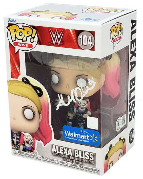 Alexa Bliss Autographed Funko Pop #104 Vinyl Figurine Beckett BAS Witness Stock #208703