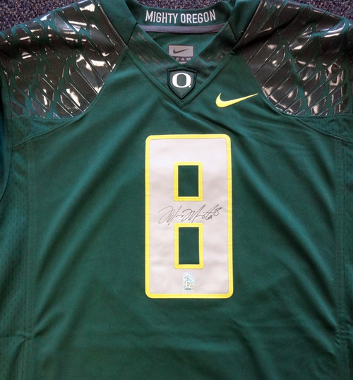 Oregon Ducks Marcus Mariota Autographed Green Nike Jersey Size XXL MM Holo Stock #87171
