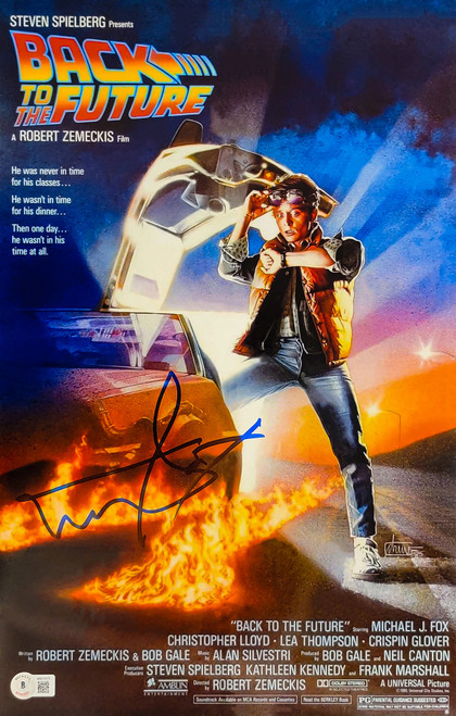 Michael J. Fox Autographed Back To The Future 1 11x17 Movie Poster Beckett BAS Witness Stock #209150