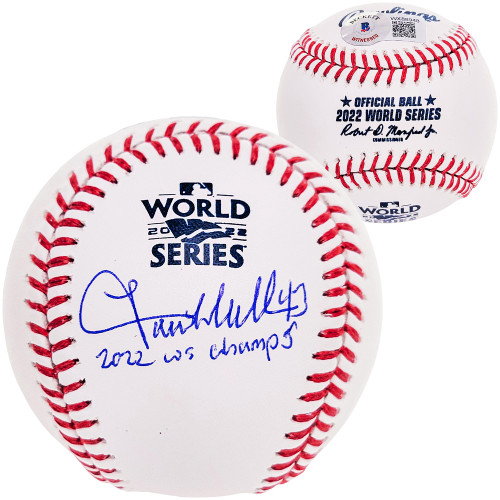 Lance McCullers Jr. Autographed Official 2022 World Series Logo MLB Baseball Houston Astros "22 WS Champs" Beckett BAS Witness Stock #210127