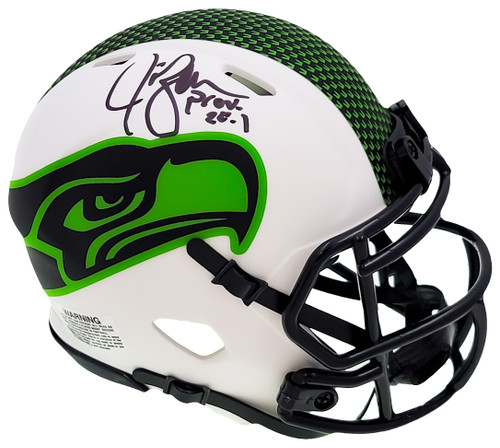 Jim Zorn Autographed Seattle Seahawks Lunar Eclipse White Speed Mini Helmet MCS Holo Stock #211075