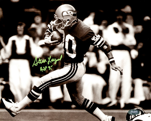 Steve Largent Autographed 8x10 Photo Seattle Seahawks "HOF 95" MCS Holo Stock #211080