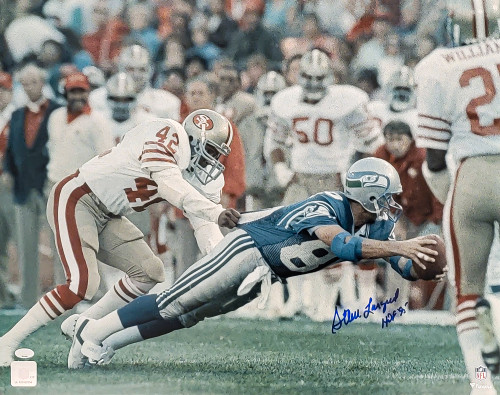 Steve Largent Autographed 16x20 Photo Seattle Seahawks "HOF 95" MCS Holo Stock #211092